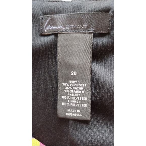 Lane Bryant Black Orange Purple Pink  Cap Sleeve Dress Size 20 - Picture 6 of 12